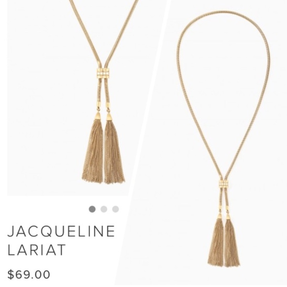 Stella and Dot | Vintage Gold Jacqueline Adjustable Slide Tassel Necklace - Picture 5 of 8